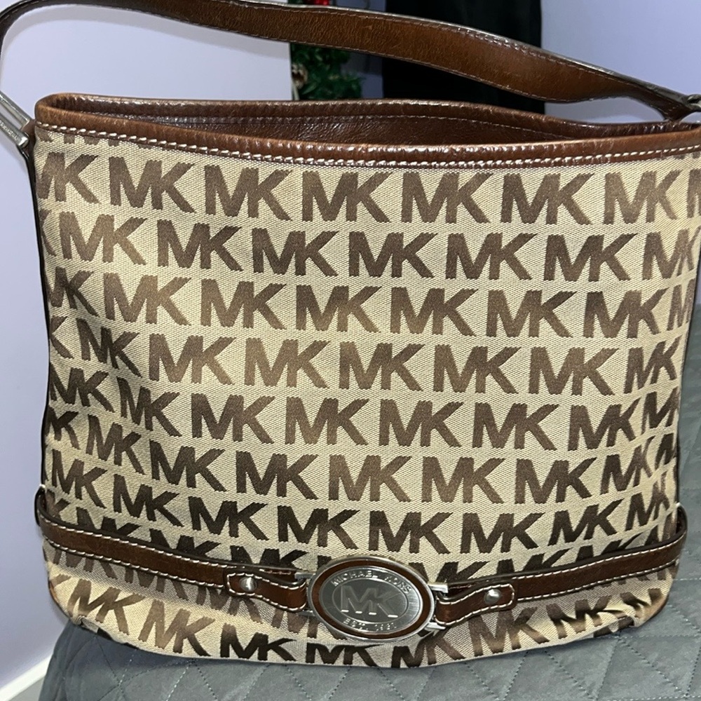 Michael Kors Brown and Tan Tote Bag